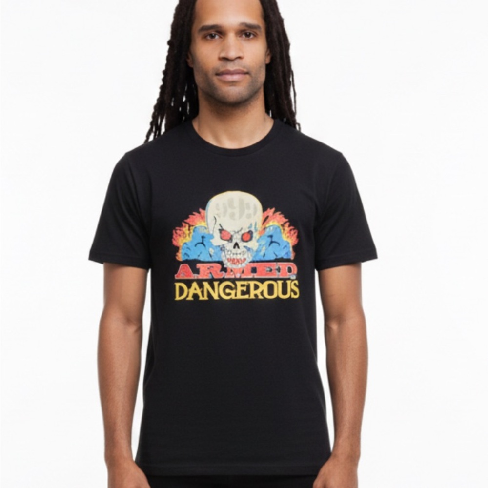 Men's Graphic Skull Tee - Black